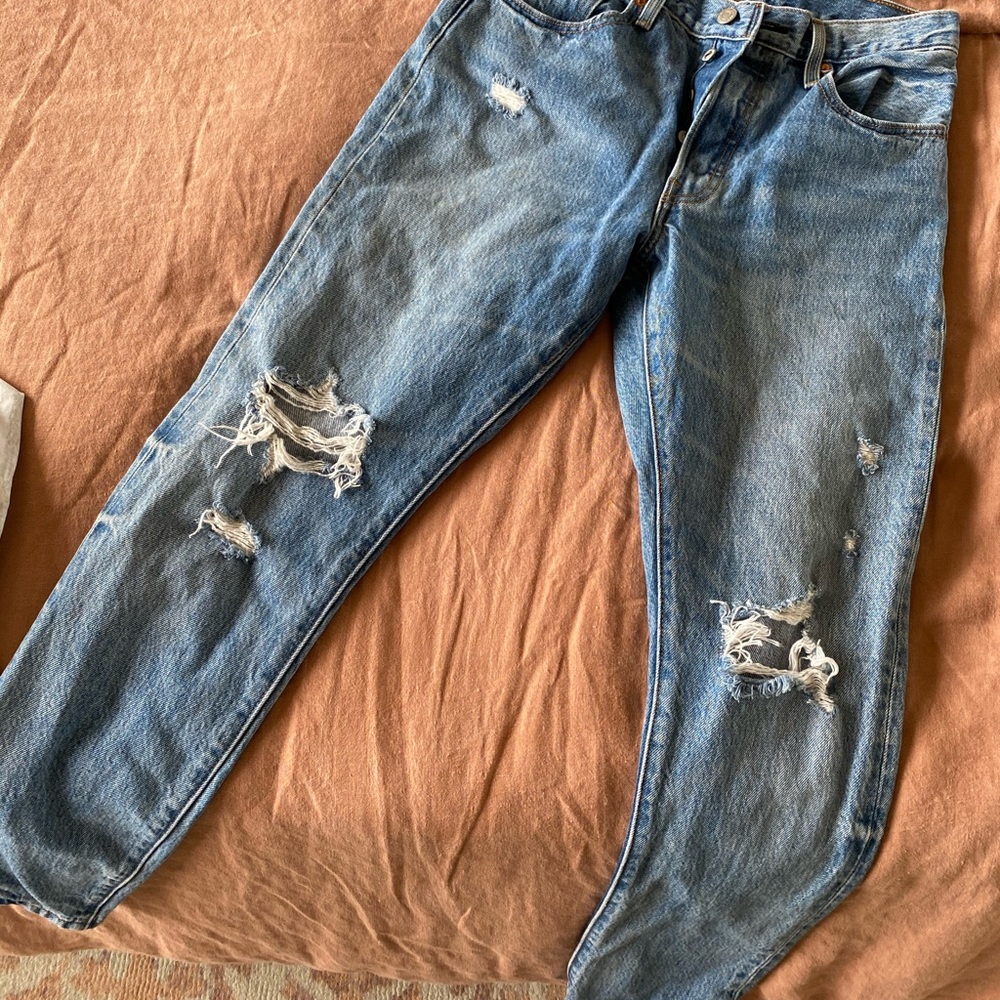 Levi’s skinny fit distressed jean.